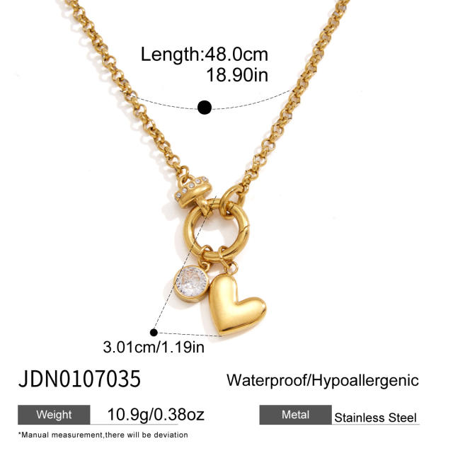 DIY functional detachable stainless steel necklace