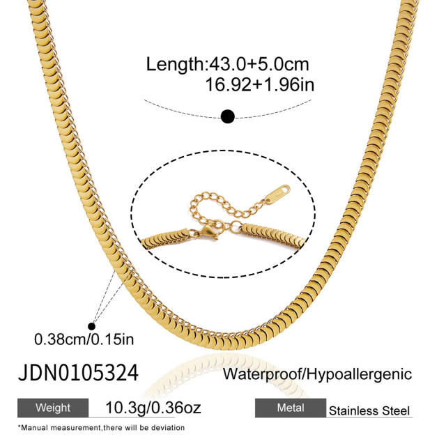 Elegant stainless steel necklace light luxury zircon pendant collarbone chain necklace