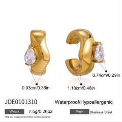 Delicate diamond ear cuff stainless steel earrings