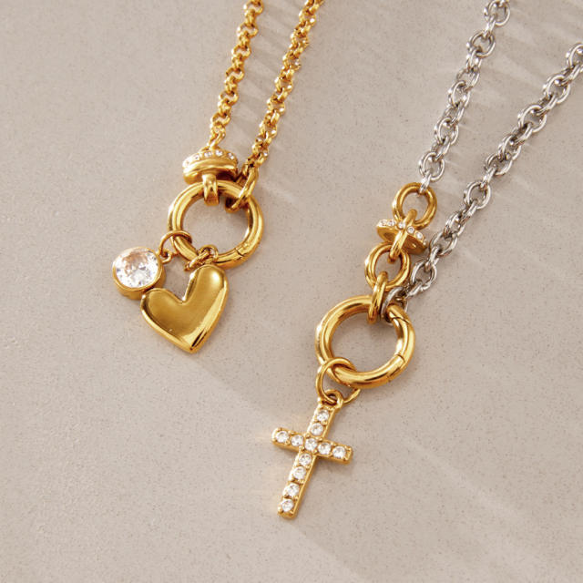 DIY functional detachable stainless steel necklace