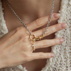 DIY functional detachable stainless steel necklace