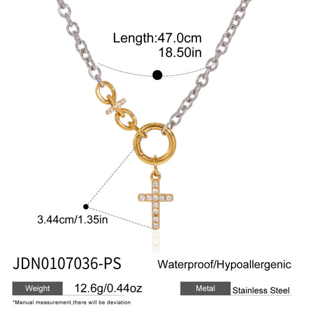 DIY functional detachable stainless steel necklace