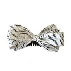 Korean fashion polka dots bow women elegant banana hair clips