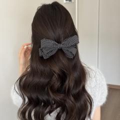 Korean fashion polka dots bow women elegant banana hair clips
