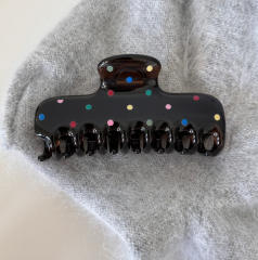 Black and white polka dot hair clip elegant girls hair claw clips collection