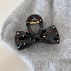 Black and white polka dot hair clip elegant girls hair claw clips collection