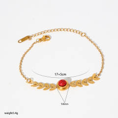 PVD plating gold color diamond stainless steel bracelet stackable bracelet
