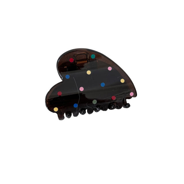 Black and white polka dot hair clip elegant girls hair claw clips collection