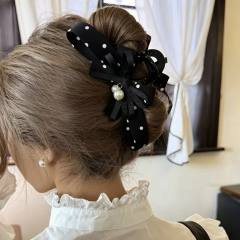 Korean fashion stereo polka dots bow hair claw clips for women
