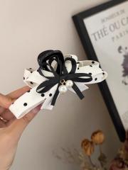 Korean fashion stereo polka dots bow hair claw clips for women
