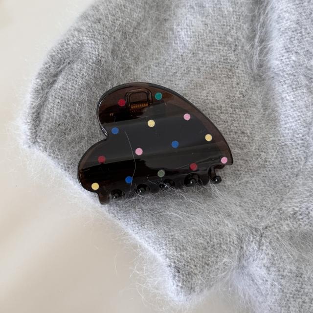 Black and white polka dot hair clip elegant girls hair claw clips collection