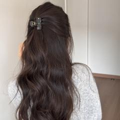 Black and white polka dot hair clip elegant girls hair claw clips collection
