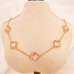 Lucky Four-Leaf Five-Flower Necklace stainless Steel Necklace