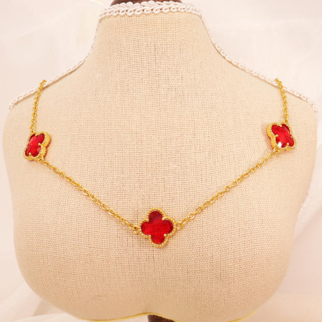 Lucky Four-Leaf Five-Flower Necklace stainless Steel Necklace