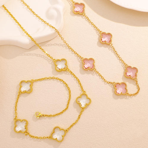 Lucky Four-Leaf Five-Flower Necklace stainless Steel Necklace