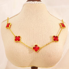 5 flower Gold red