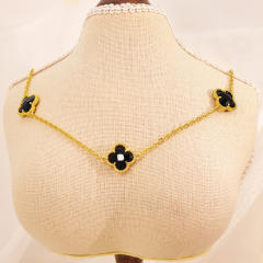 Lucky Four-Leaf Five-Flower Necklace stainless Steel Necklace