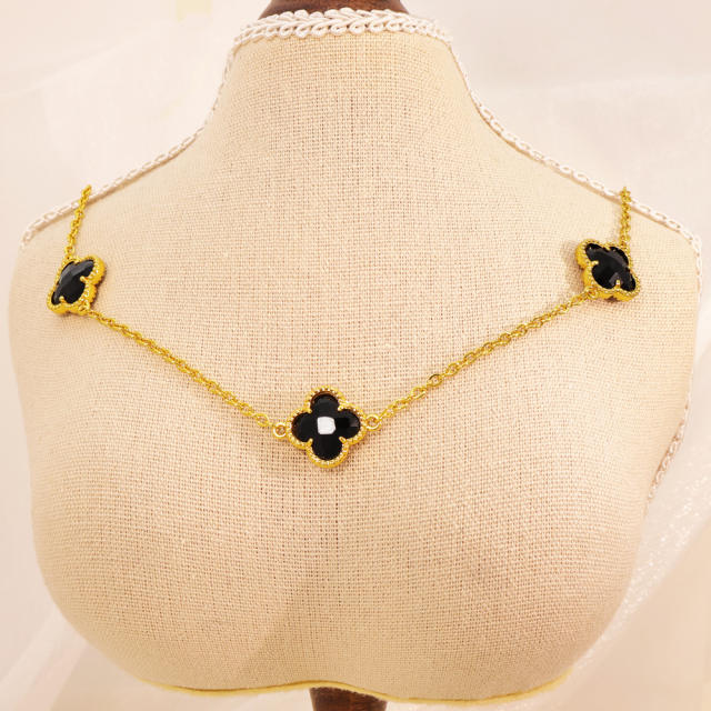 Lucky Four-Leaf Five-Flower Necklace stainless Steel Necklace