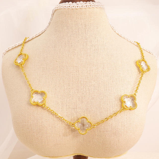 Lucky Four-Leaf Five-Flower Necklace stainless Steel Necklace