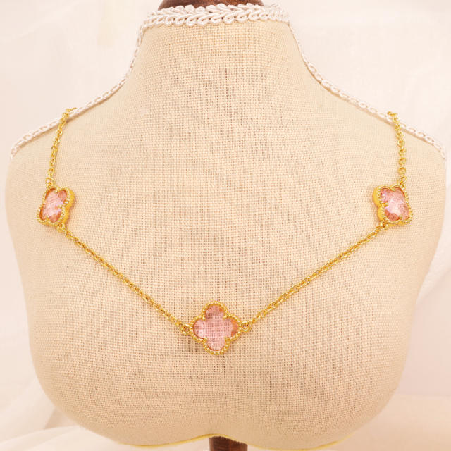 Lucky Four-Leaf Five-Flower Necklace stainless Steel Necklace