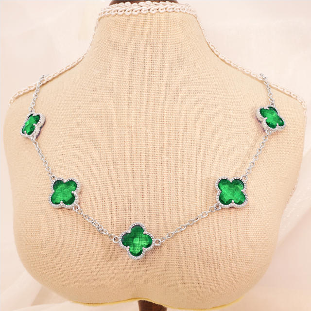 Lucky Four-Leaf Five-Flower Necklace stainless Steel Necklace