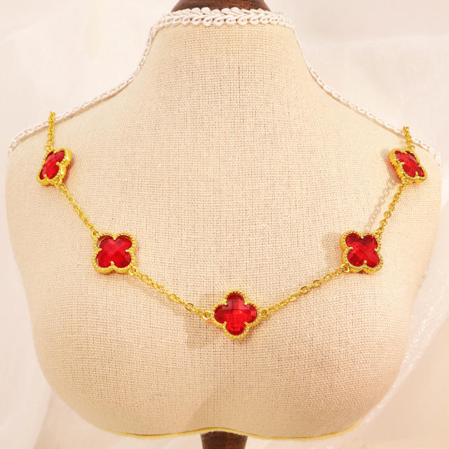 Lucky Four-Leaf Five-Flower Necklace stainless Steel Necklace