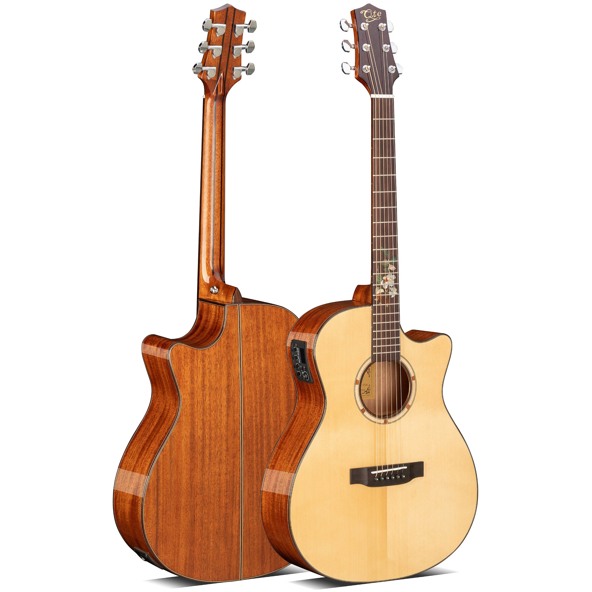 llica Plug Out & Play アコースティックショー Qte Guitar 41 Inch AA Solid Spruce Acoustic Guitar Guitarra
