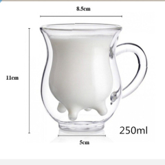 Double wall glass cups