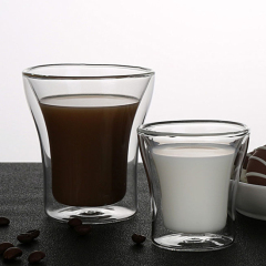 Double wall glass cups