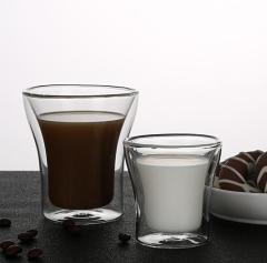 Double wall glass cups