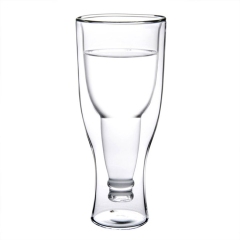Double wall glass cups