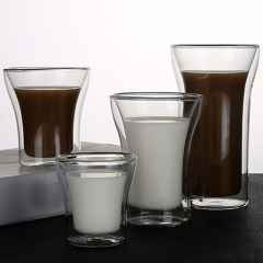 Double wall glass cups