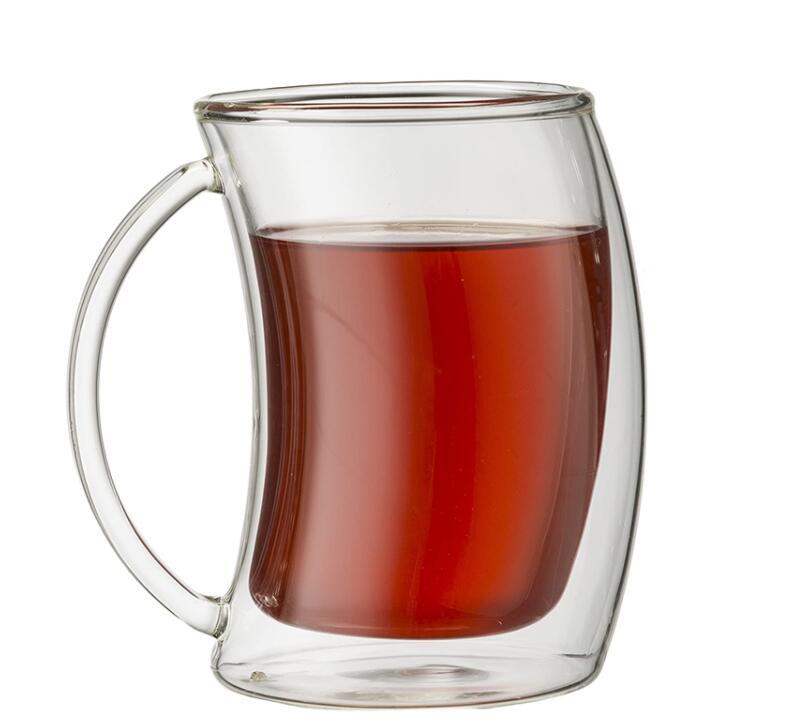 Double wall glass cups