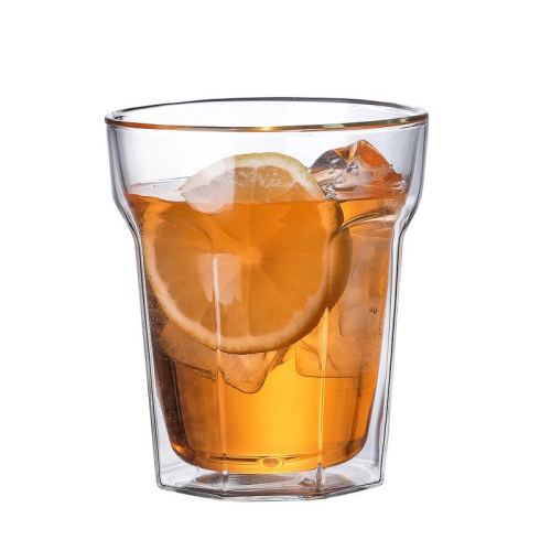 Double wall glass cups