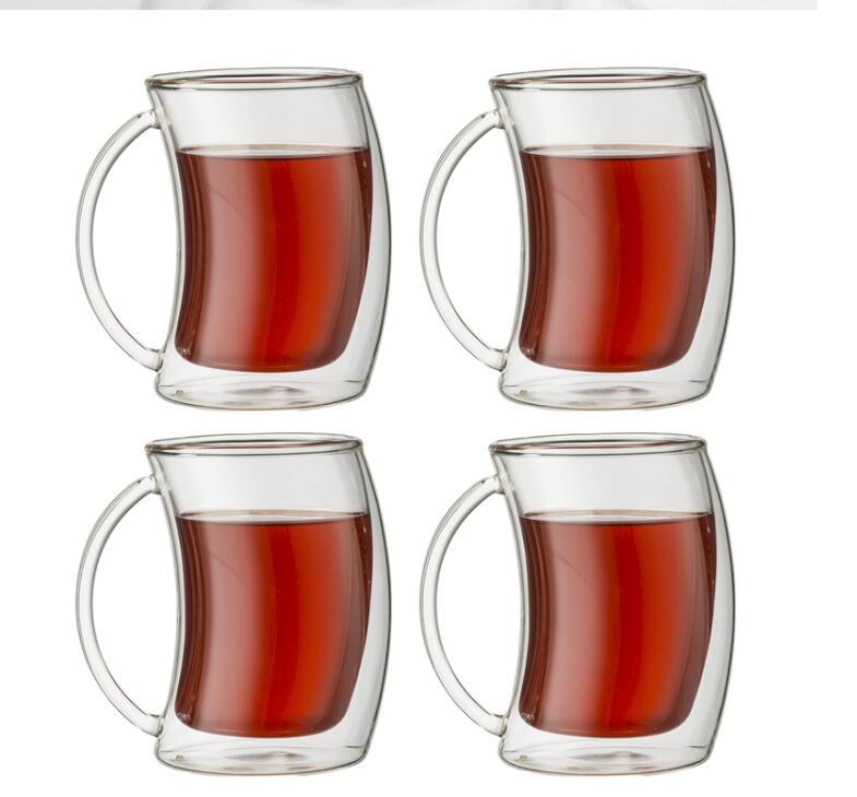 Double wall glass cups