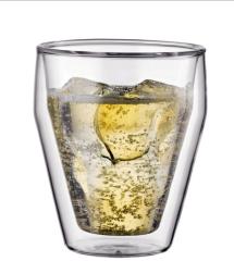 Double wall glass cups