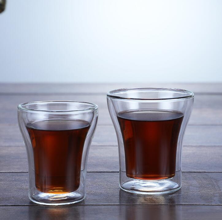Double wall glass cups