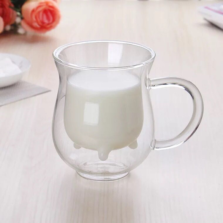 Double wall glass cups