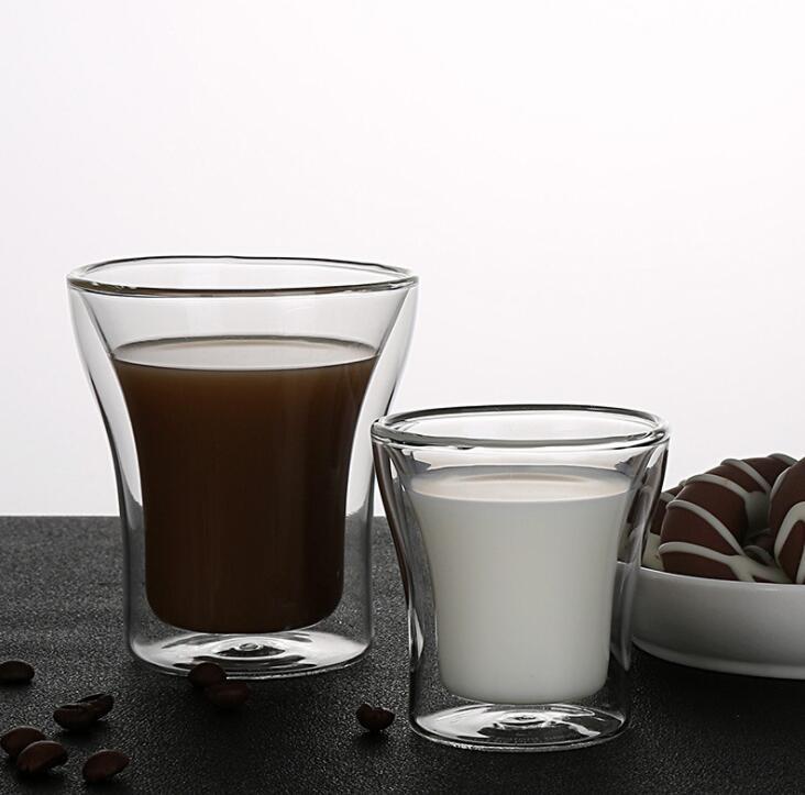 Double wall glass cups
