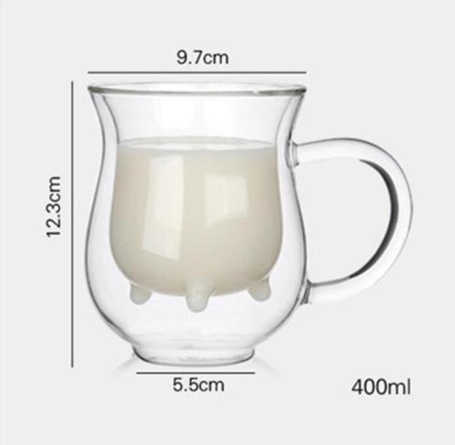 Double wall glass cups