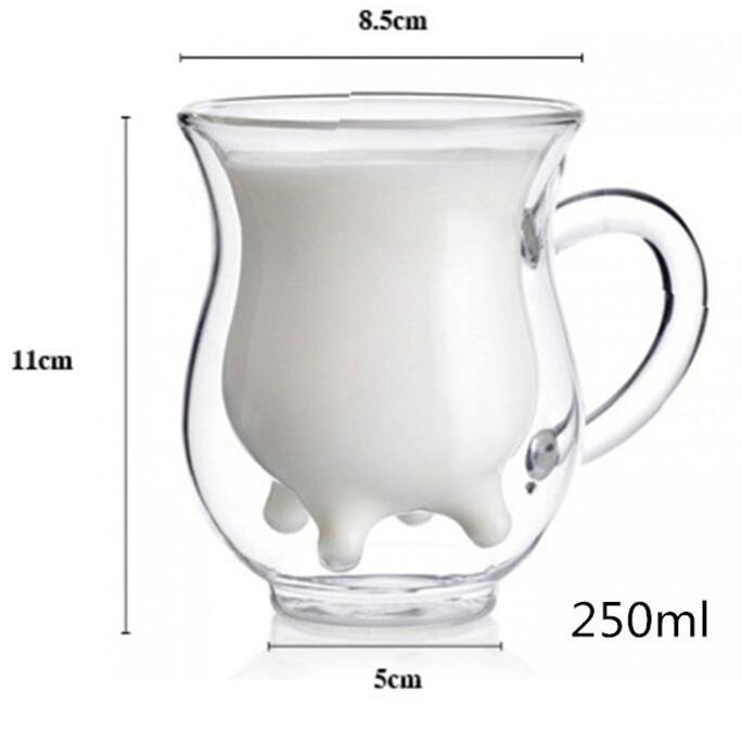 Double wall glass cups