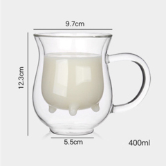 Double wall glass cups