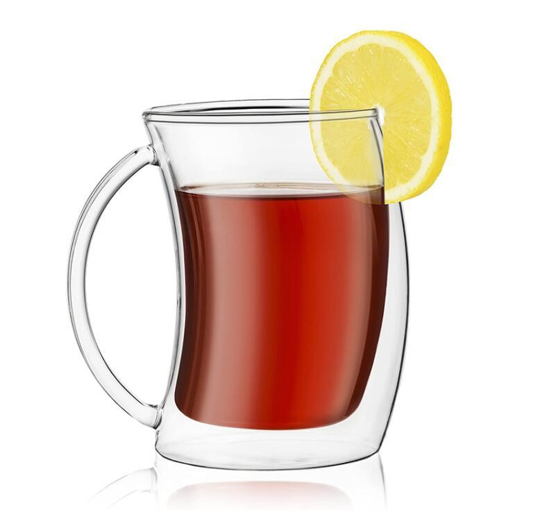 Double wall glass cups