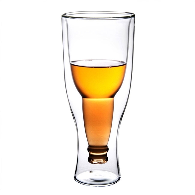 Double wall glass cups
