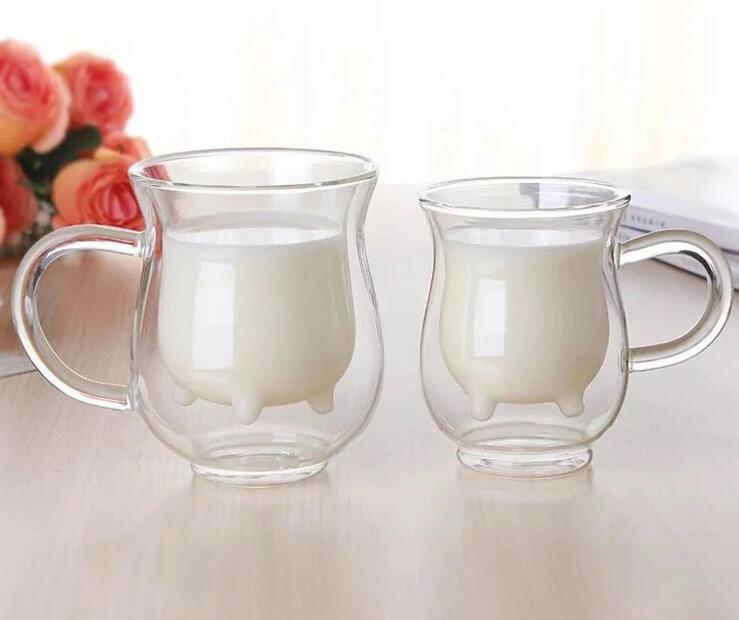 Double wall glass cups