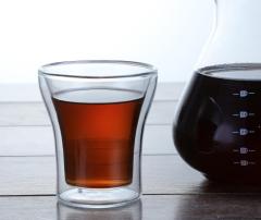 Double wall glass cups
