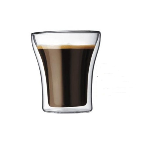 Double wall glass cups