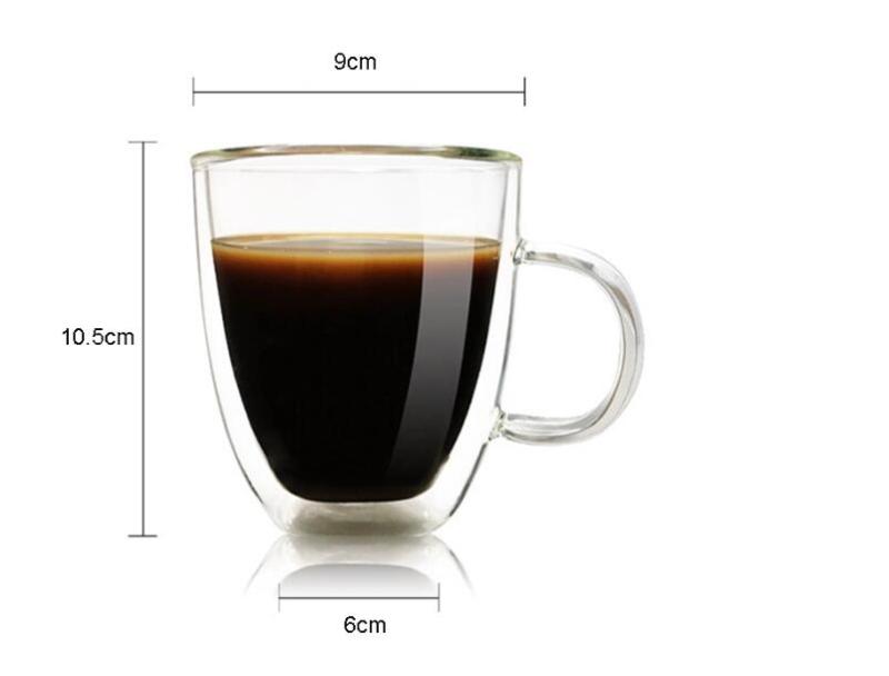 Double wall glass cups