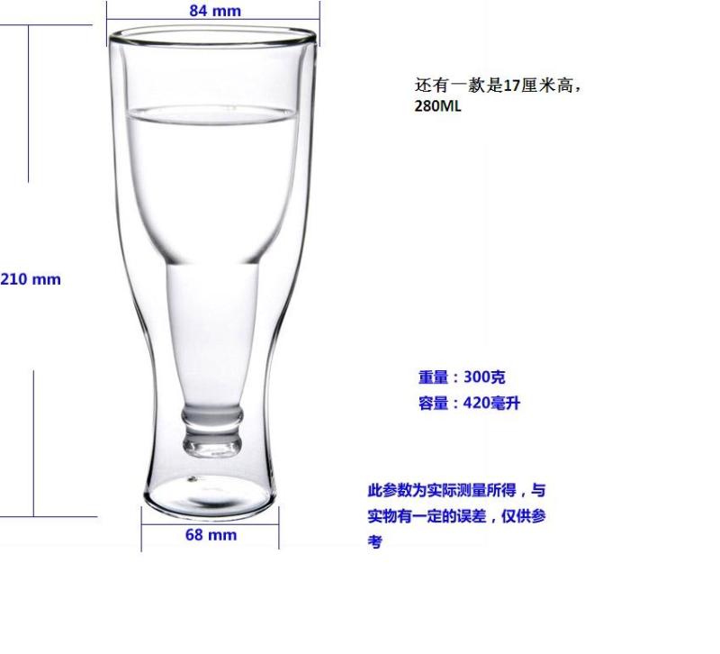 Double wall glass cups
