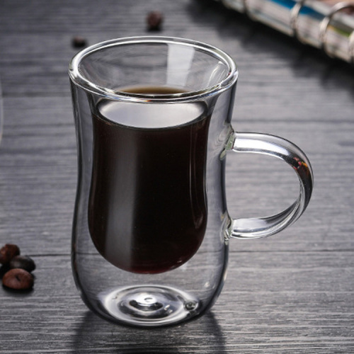 Double wall glass cups